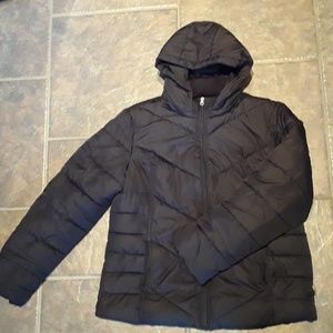 Black Puffer Coat - Womans Large
